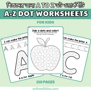 A-Z Dot Worksheets for Kids