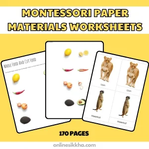 Montessori Paper Materials for Kids