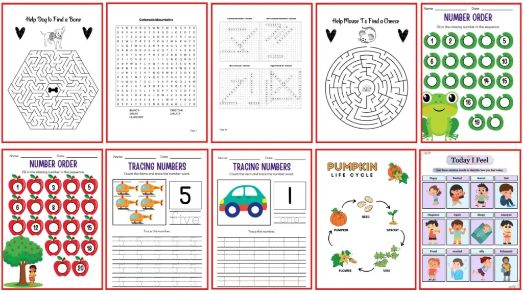 Kids Worksheets Sample