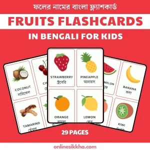 fruits bangla flashcards for kids