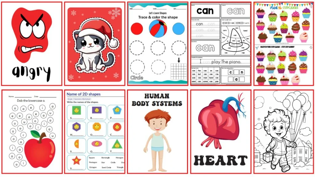 kids worksheets samples