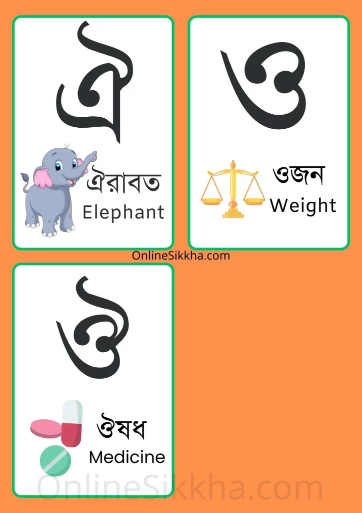 bengali sorborno flashcards